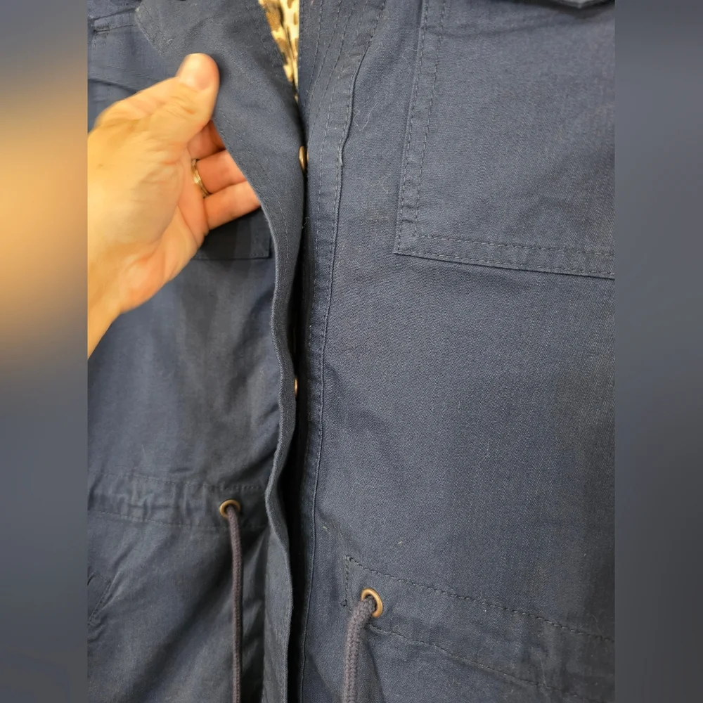Pact Maritime Blue Organic Cotton Anorak Field Jacket - Picture 7 of 12
